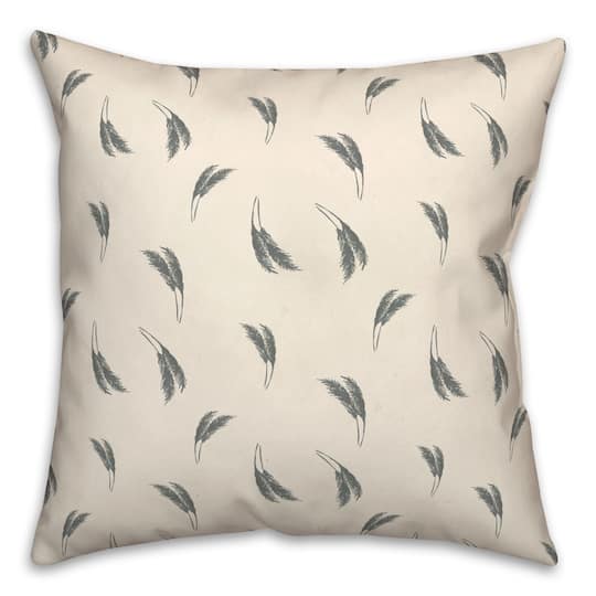 Feather Grass Throw Pillow